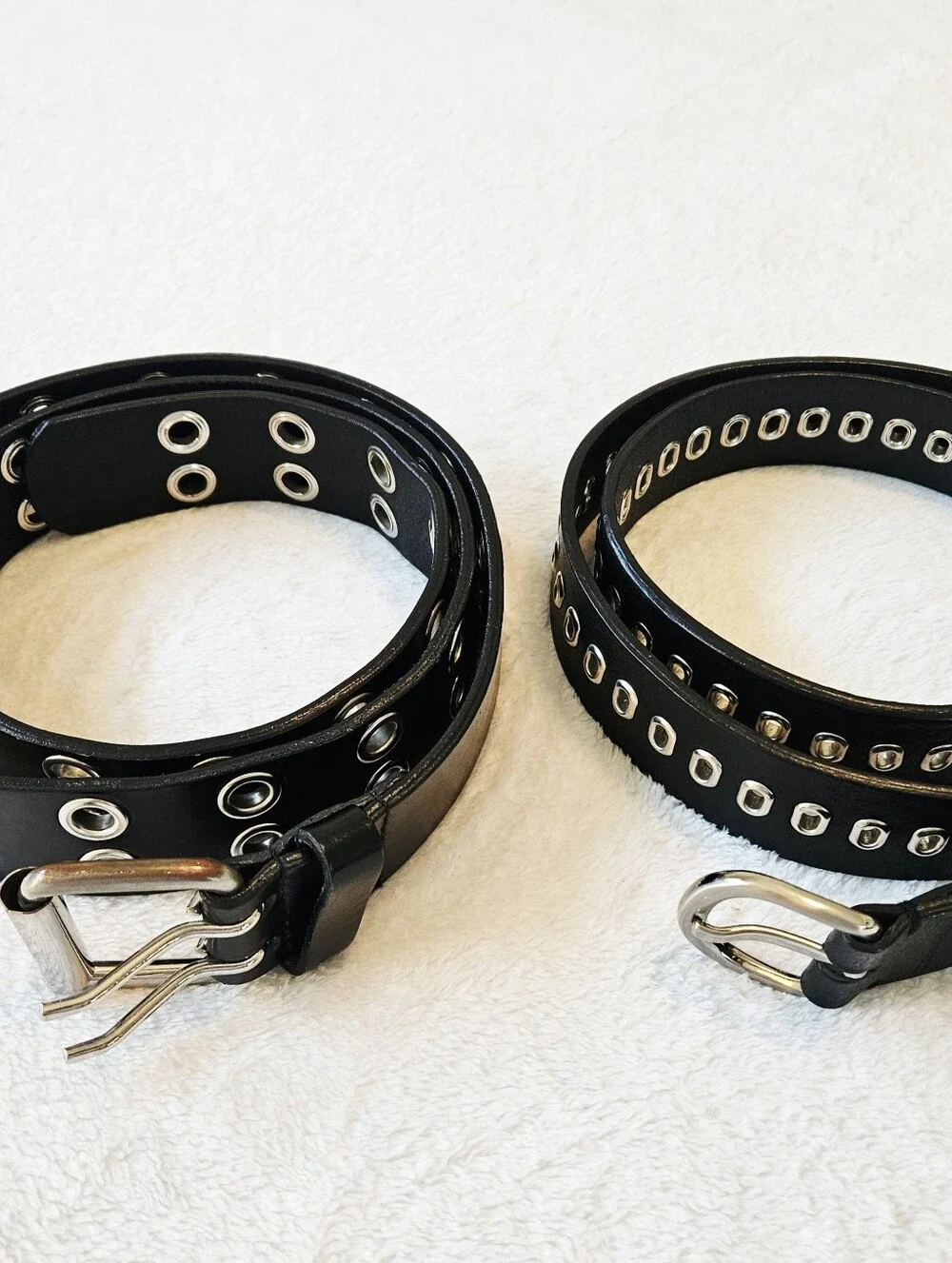 Bundle of 2 Calvin Klein Hot Topic Black Leather Belts Punk-rock / Grunge Sz 2XL
